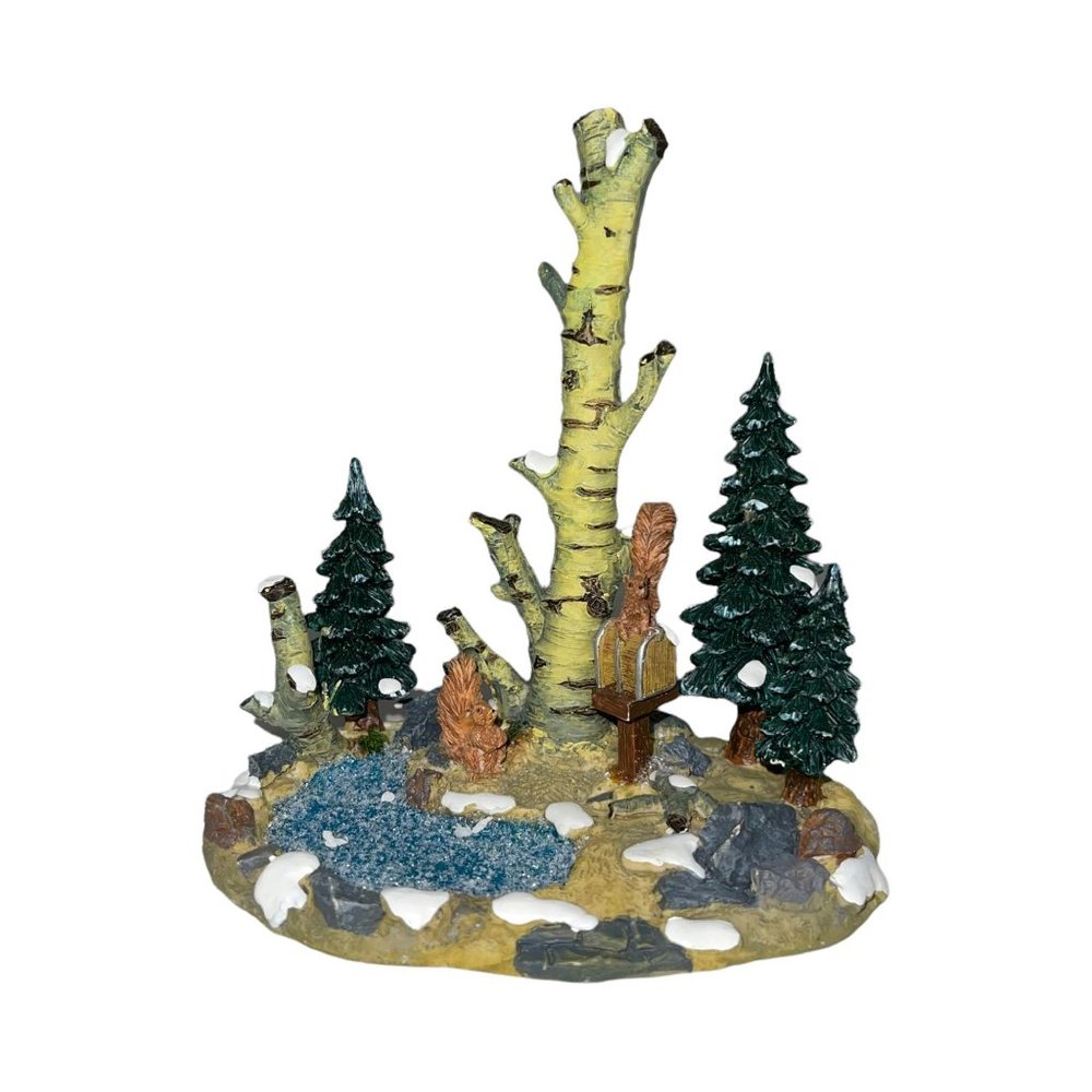 Vintage Lemax Nosey Squirrels Village Collection Landscapes 03325 With Box